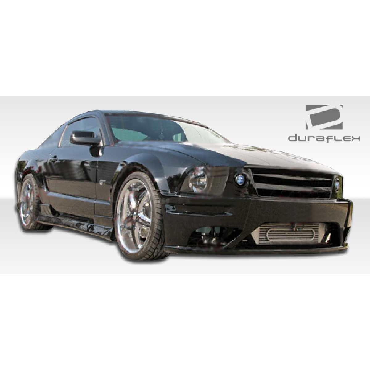 Modify your Ford Mustang 2005 with our Exterior/Complete Body Kits - Front angle view of a modified Mustang