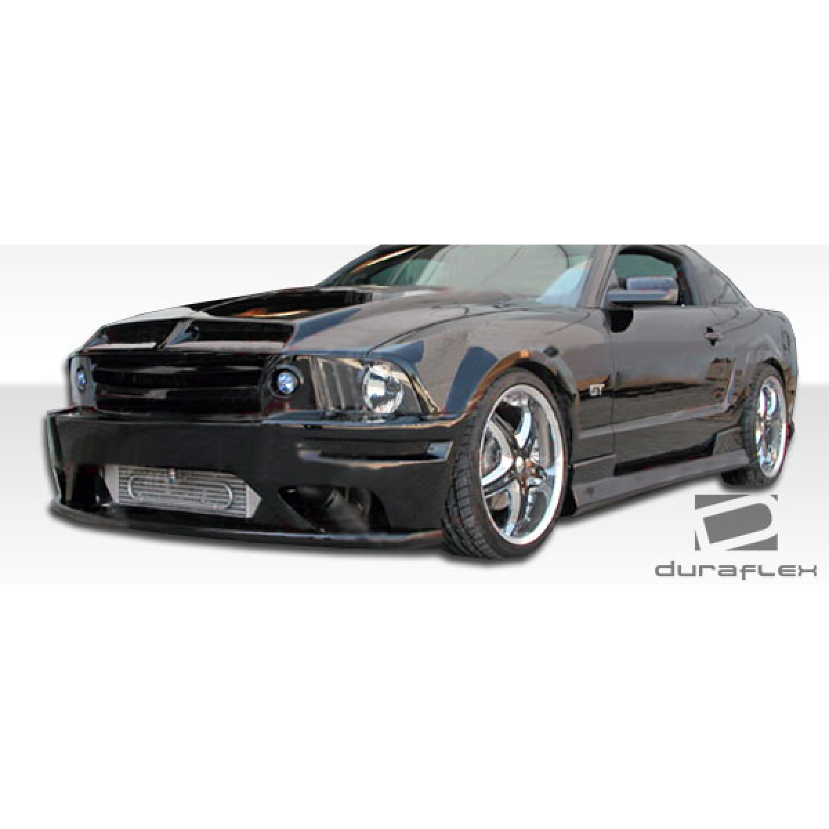 Modify your Ford Mustang 2005 with our Exterior/Complete Body Kits - Front angle view of the bumper on the vehicle