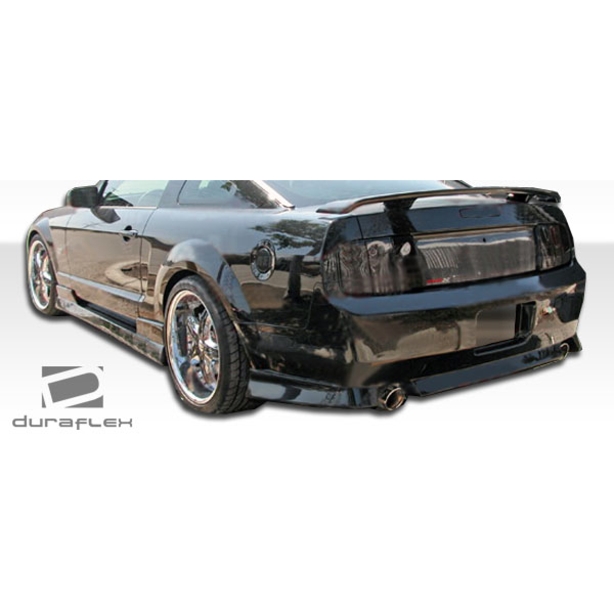 Modify your Ford Mustang 2005 with our Exterior/Side Skirts - Rear three quarter angle view of the vehicle