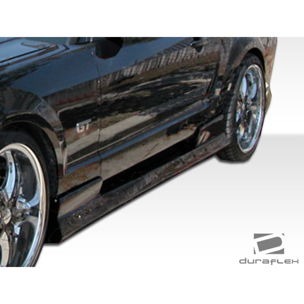 Modify your Ford Mustang 2005 with our Exterior/Side Skirts - Side angle view of the vehicle part