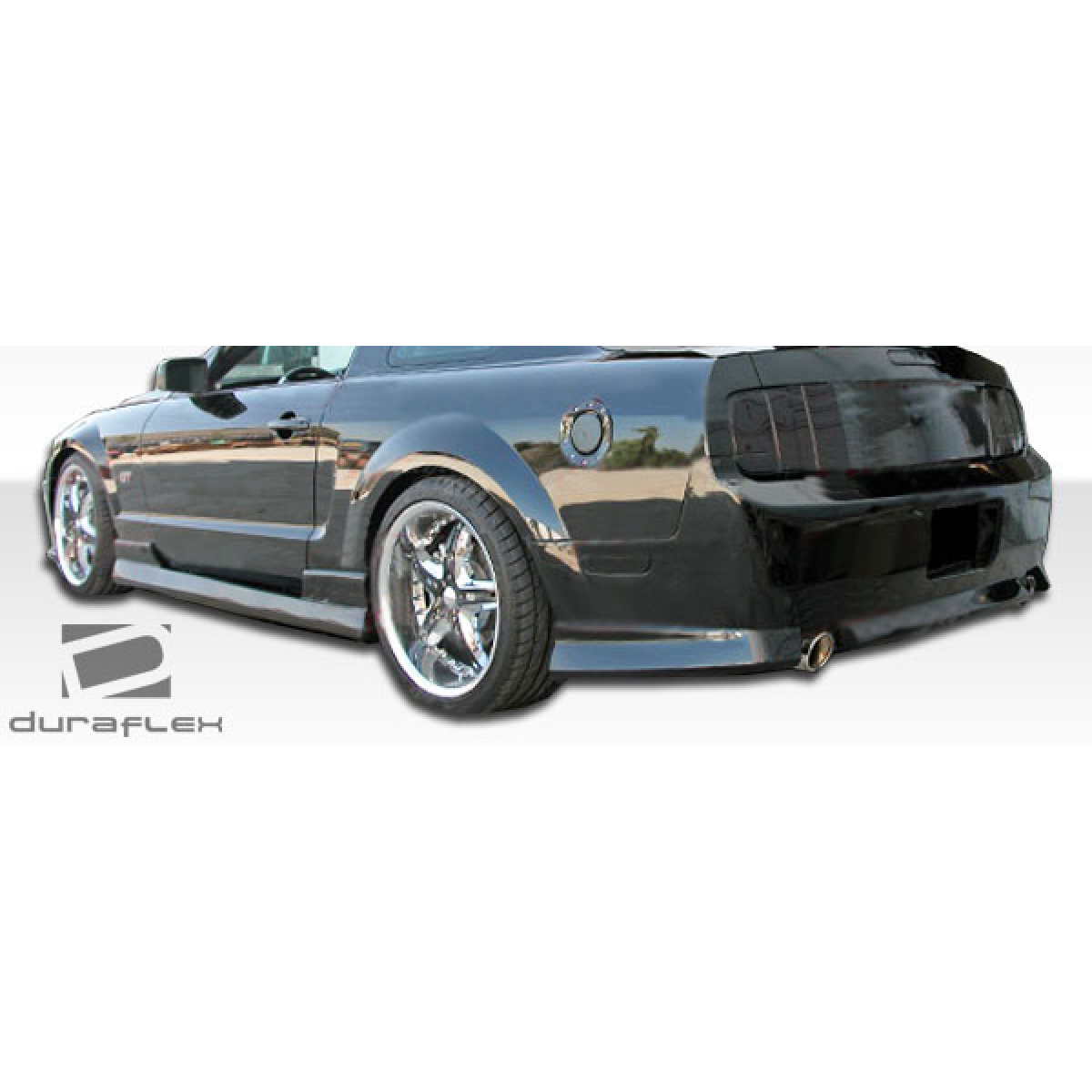 Modify your Ford Mustang 2005 with our Exterior/Side Skirts - The image shows a side view angle of the Mustang