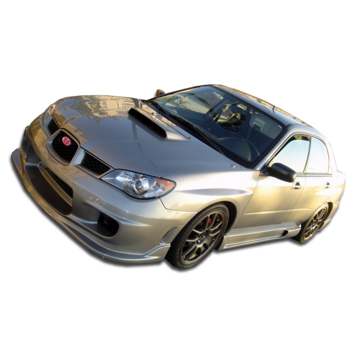 Modify your Subaru Impreza 2006 with our Exterior/Complete Body Kits - Front angled view of Subaru Impreza WRX STI