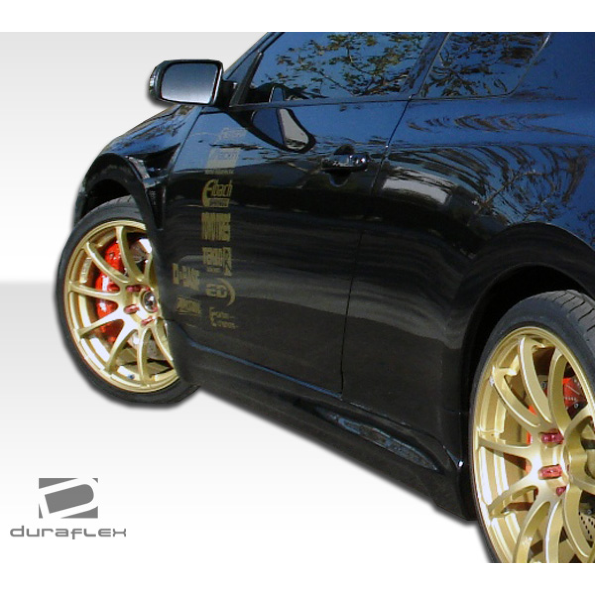 Modify your Nissan Altima 2008 with our Exterior/Complete Body Kits - Side angle view of vehicle with skirts