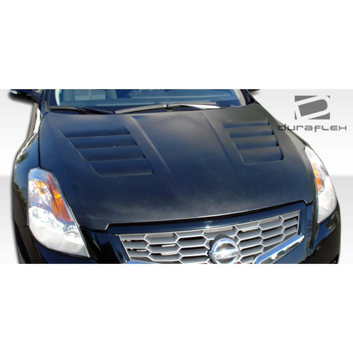 Modify your Nissan Altima 2008 with our Exterior/Complete Body Kits - Top view of car hood from a frontal angle