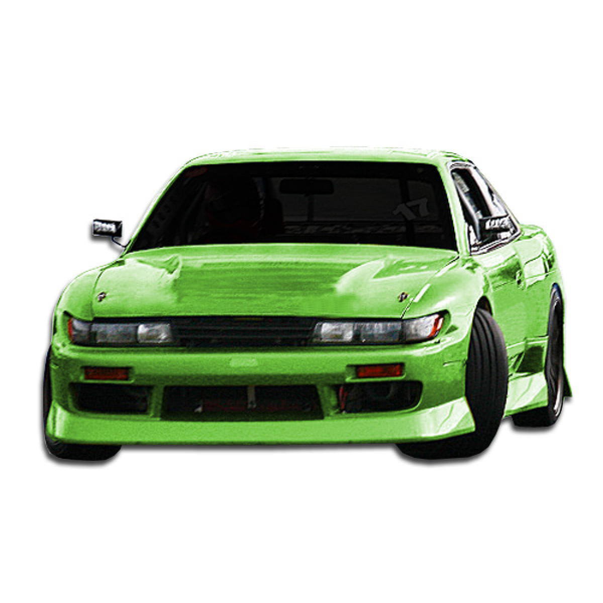 Modify your Nissan 240SX 1989 with our Exterior/Complete Body Kits - Front view angle of the vehicle