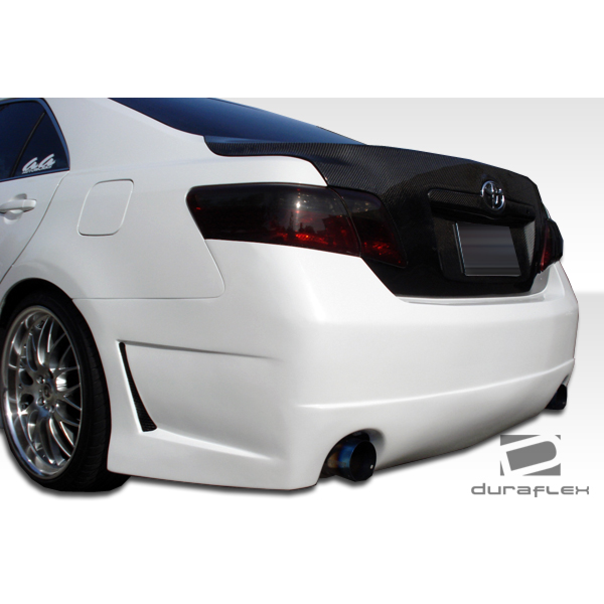 Modify your Toyota Camry 2007 with our Exterior/Rear Bumpers or Lips - Rear angle view of modified bumper