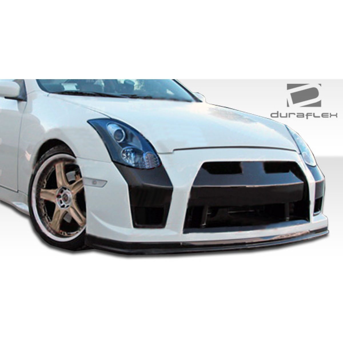Modify your Infiniti G35 2003 with our Exterior/Complete Body Kits - Front angle view of body kit on vehicle