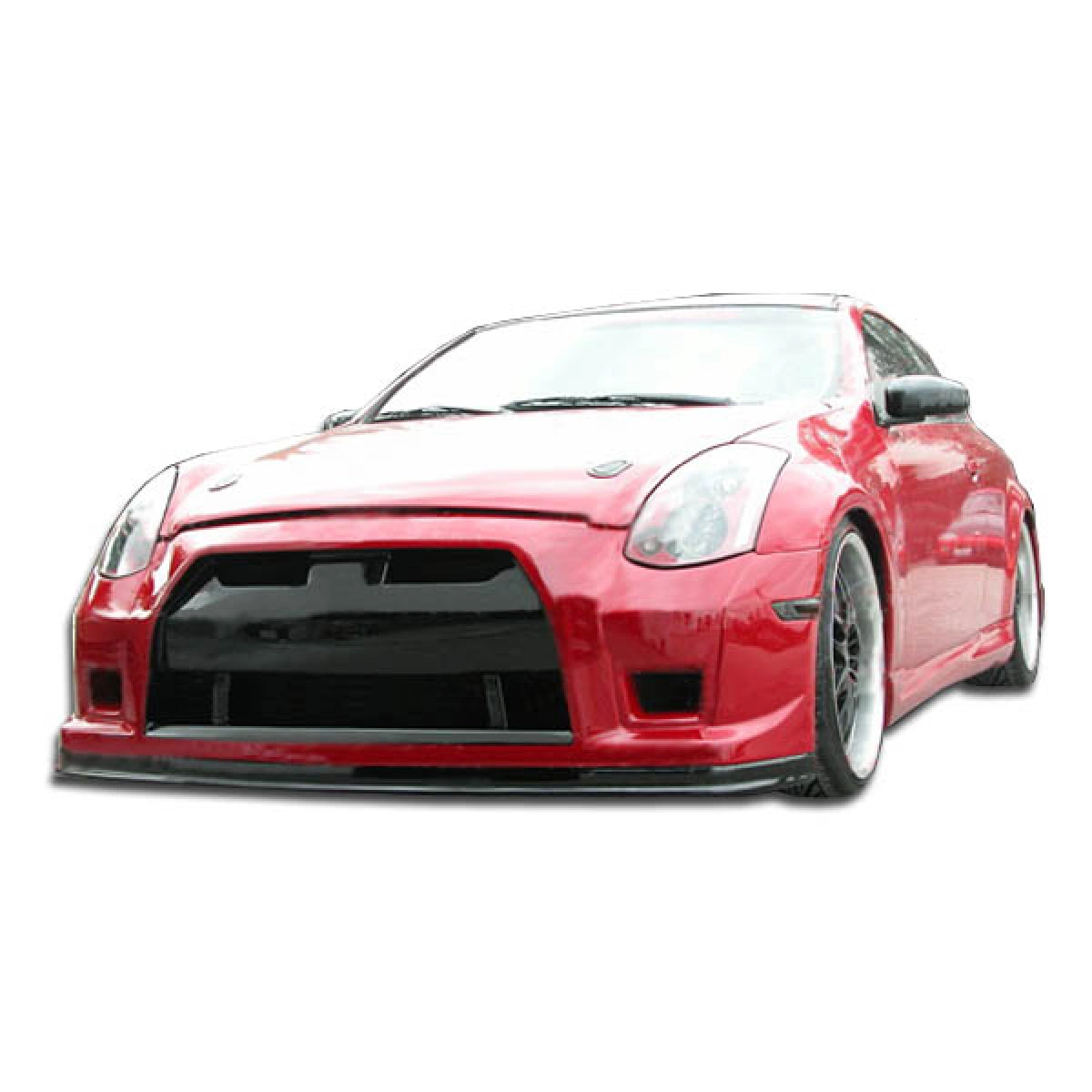 Evan-Fischer 3-Piece Front Body Repair Kit For 2003-2007 Infiniti G35 Coupe - Primed Bumper & Fenders
