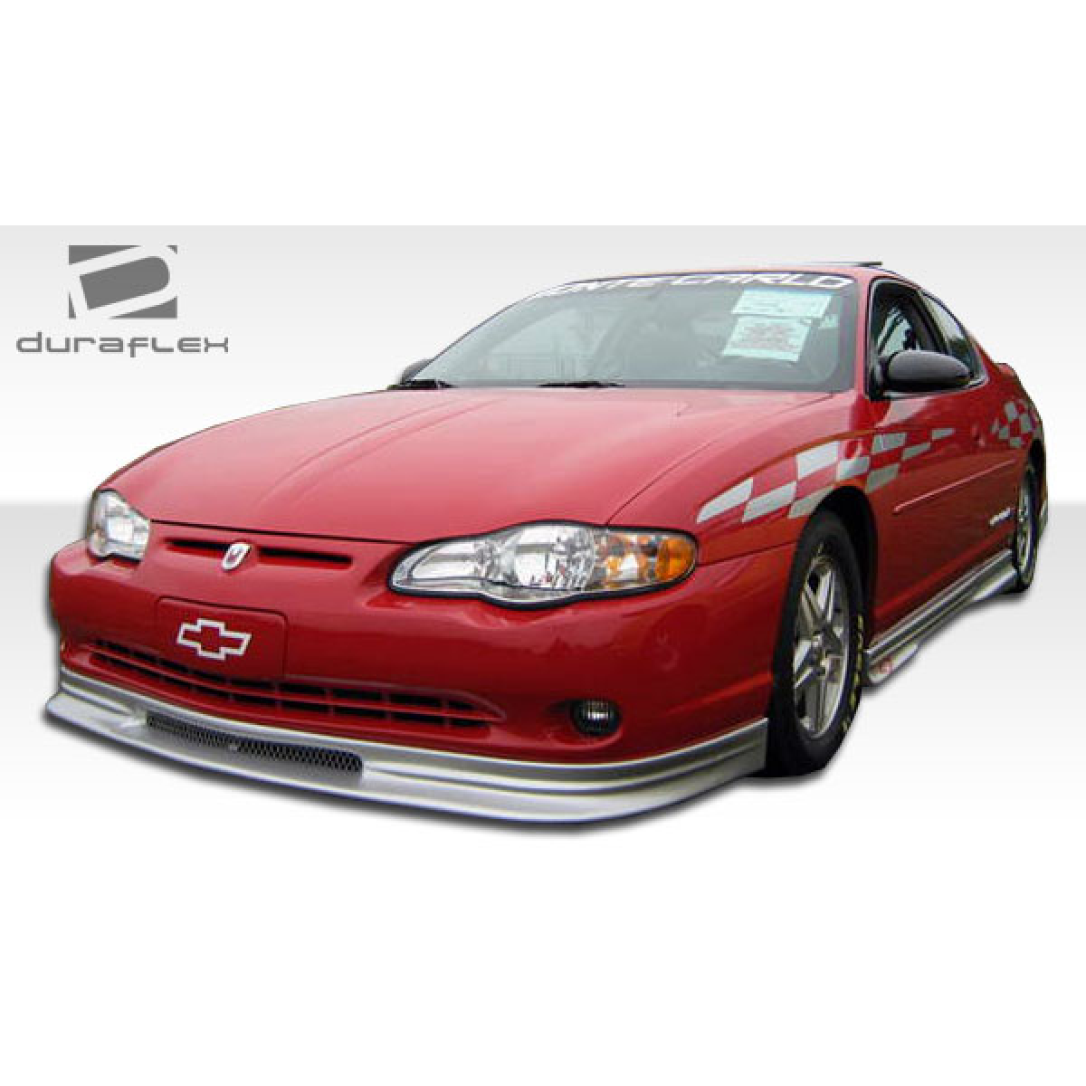 Modify your Chevrolet Monte Carlo 2000 with our Exterior/Side Skirts - Front angle view of the vehicle's side skirts