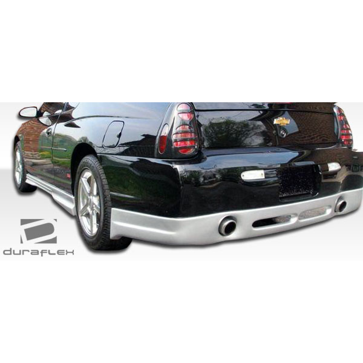 Modify your Chevrolet Monte Carlo 2000 with our Exterior/Side Skirts - Viewed from the rear at a slight angle