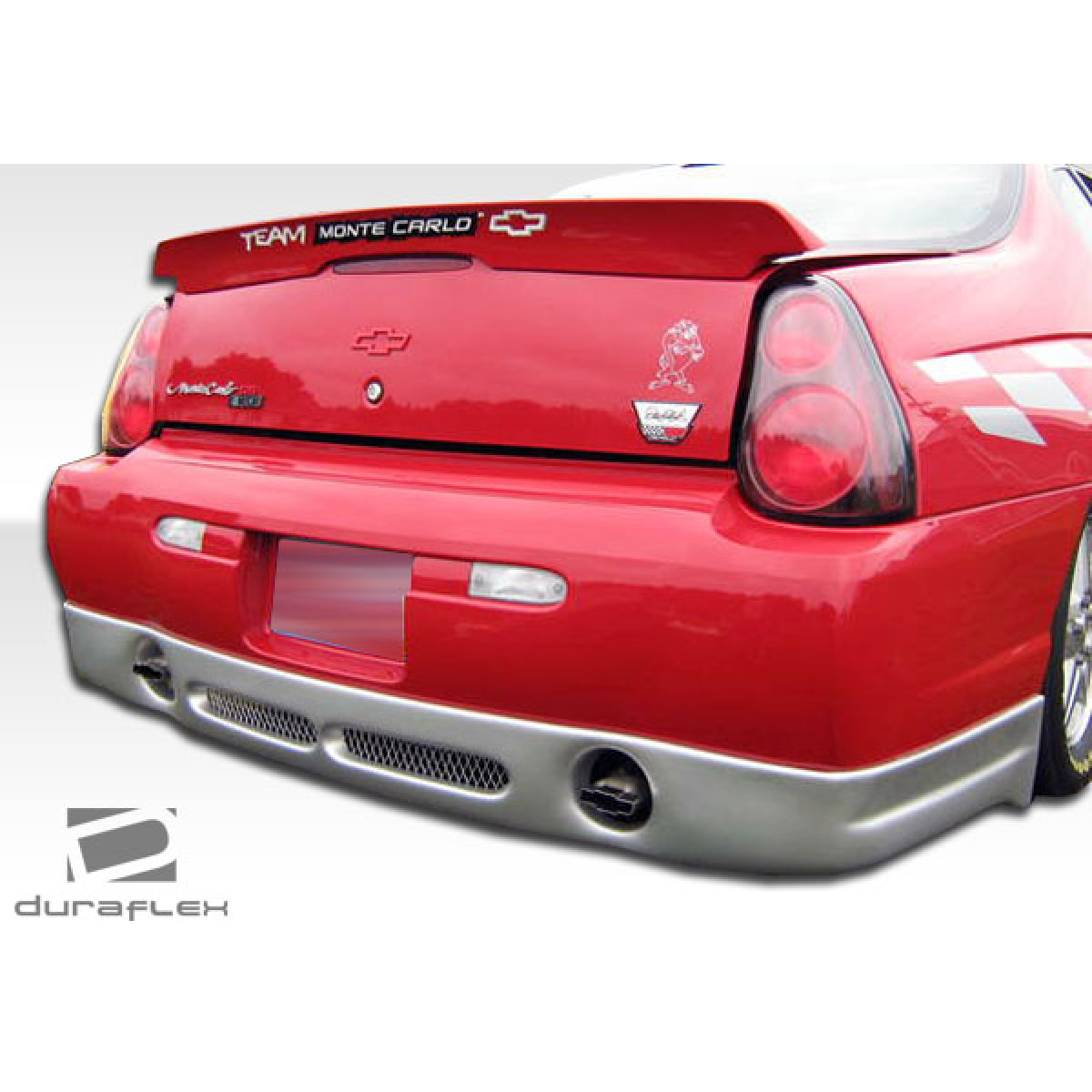 Modify your Chevrolet Monte Carlo 2000 with our Exterior/Rear Bumpers or Lips - View from the rear at a slight angle