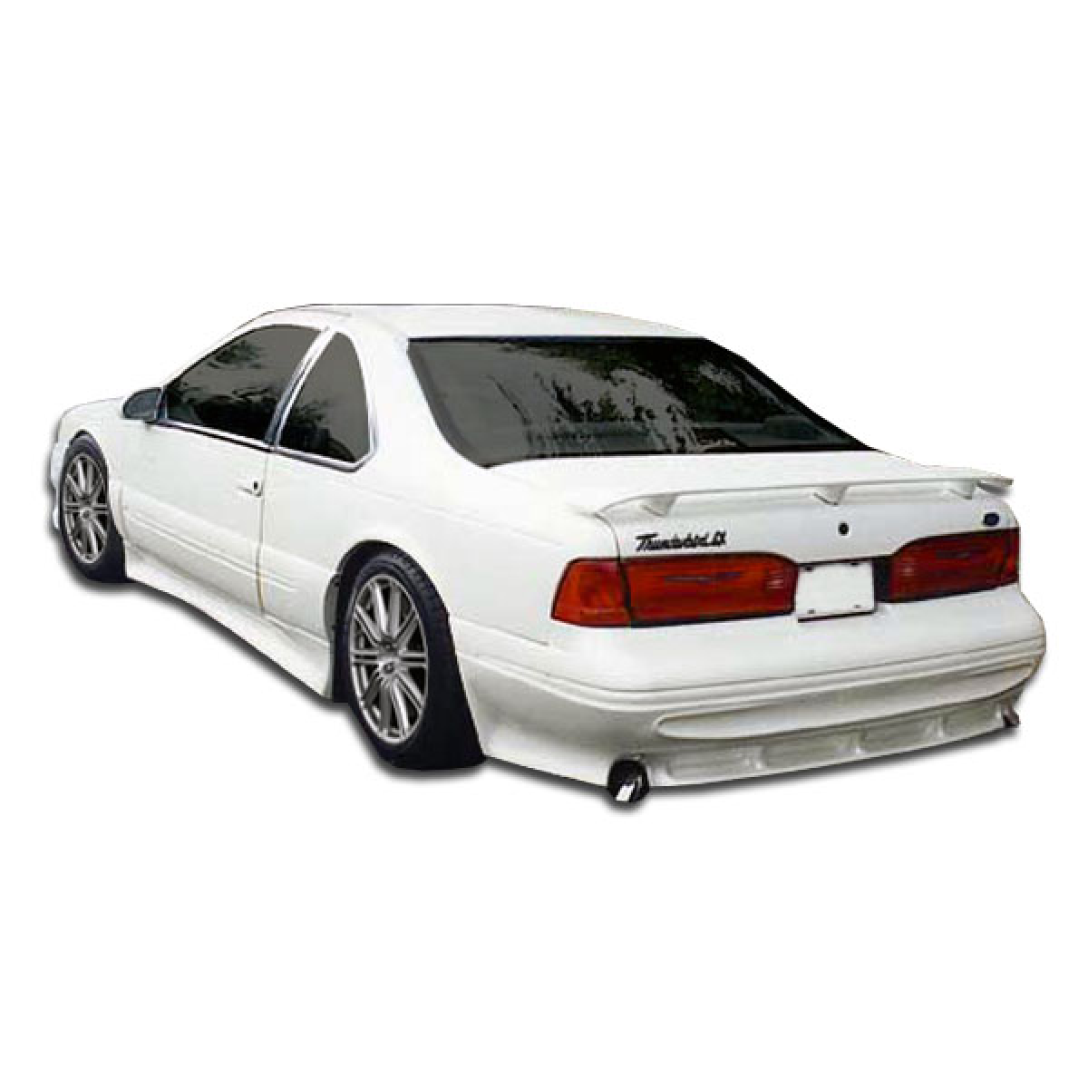 Modify your Ford Thunderbird 1996 with our Exterior/Complete Body Kits - Rear angle view of a white Ford Thunderbird