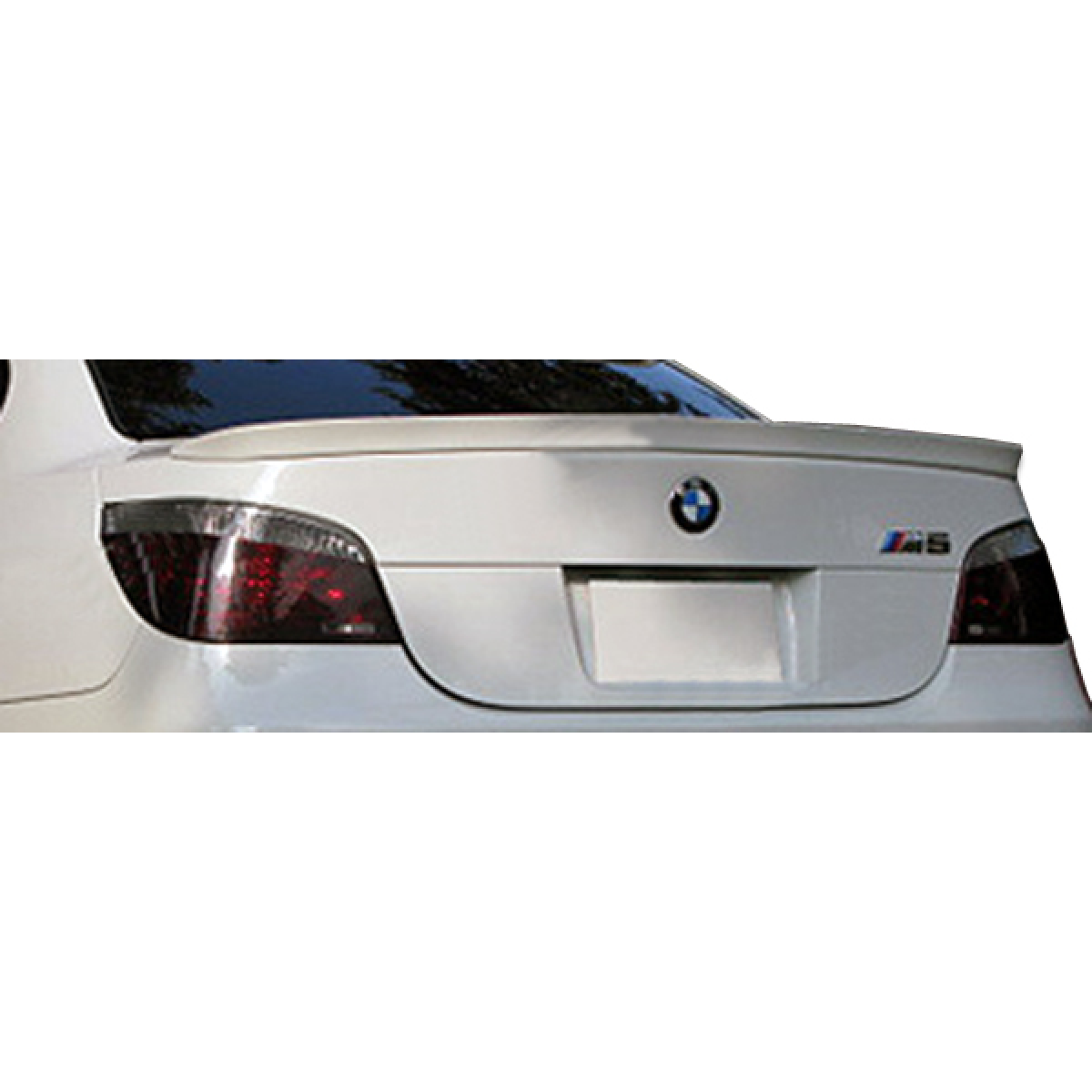 Modify your BMW 5-Series 2004 with our Exterior/Complete Body Kits - Rear angle view of BMW 5 Series trunk lid spoiler