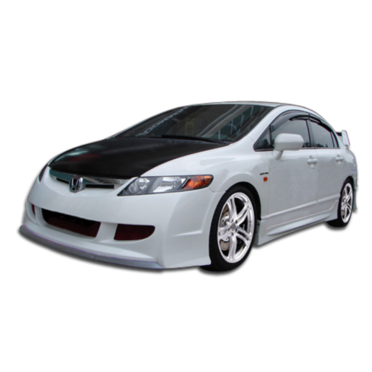 Modify your Honda Civic 2006 with our Exterior/Complete Body Kits - Front angle view of a modified Honda Civic