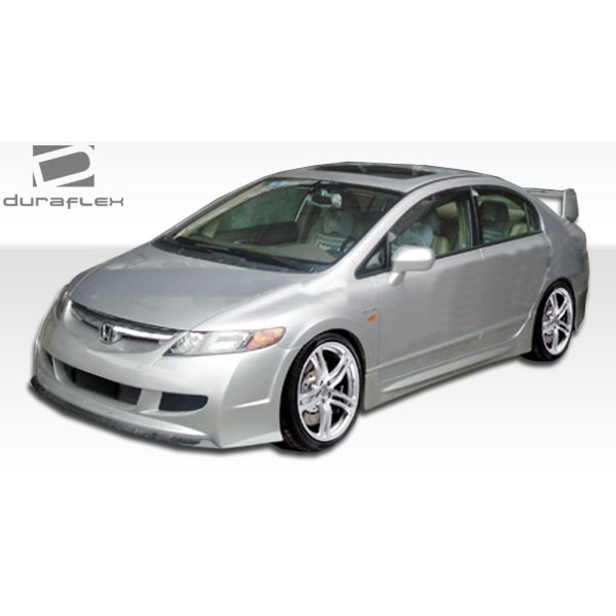 Modify your Honda Civic 2006 with our Exterior/Complete Body Kits - Three quarter front view angle of the vehicle