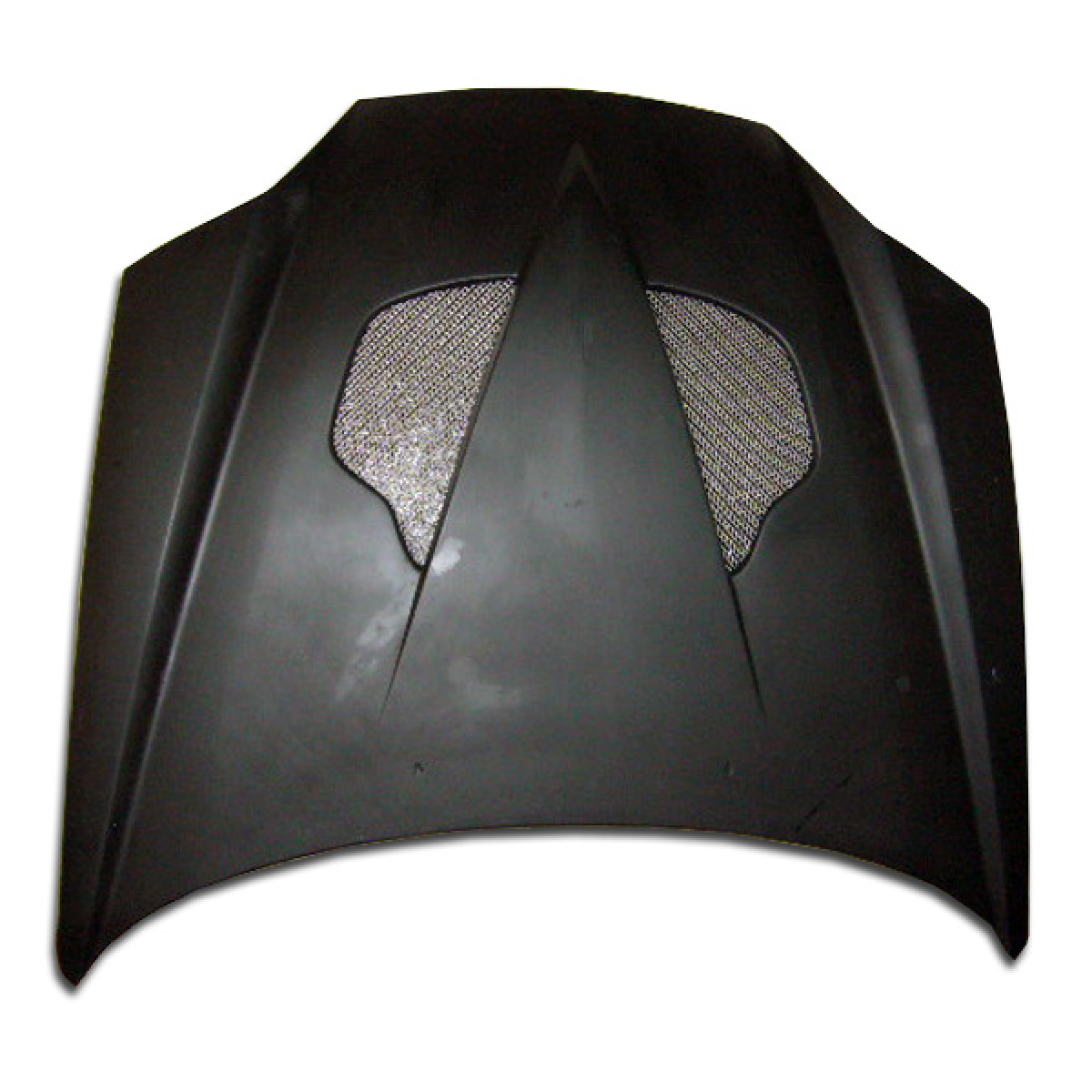 Modify your Hyundai Tiburon 2003 with our Exterior/Hoods - Angled view from the front showing hood features