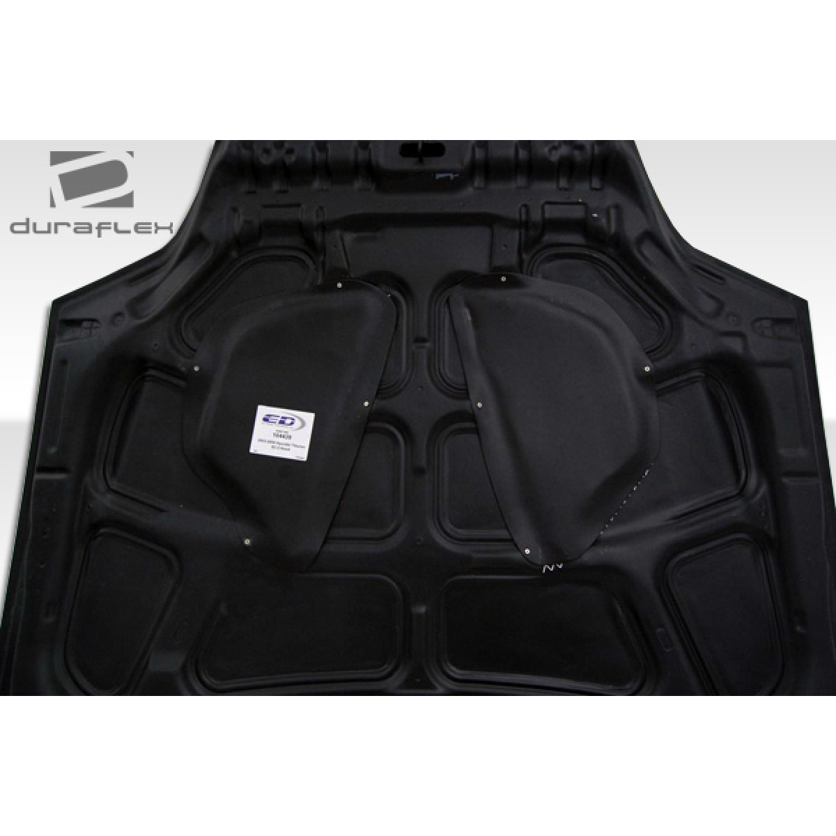 Modify your Hyundai Tiburon 2003 with our Exterior/Hoods - Part viewed from an overhead angle