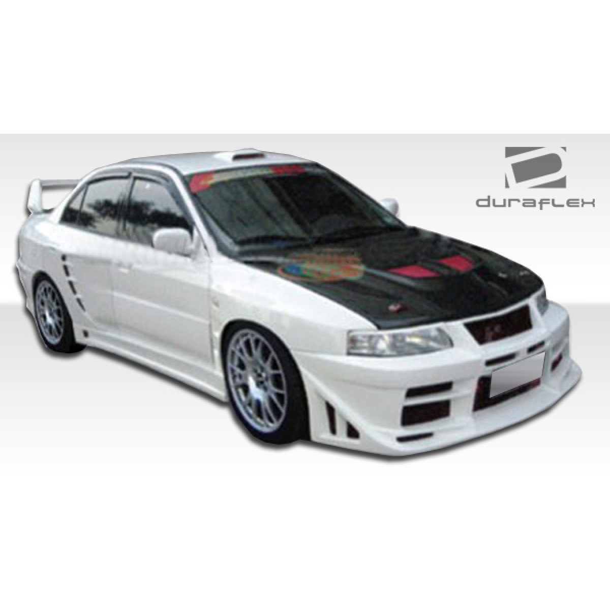 Modify your Mitsubishi Mirage 1997 with our Exterior/Fenders - Front three quarter angle of a wide body kit