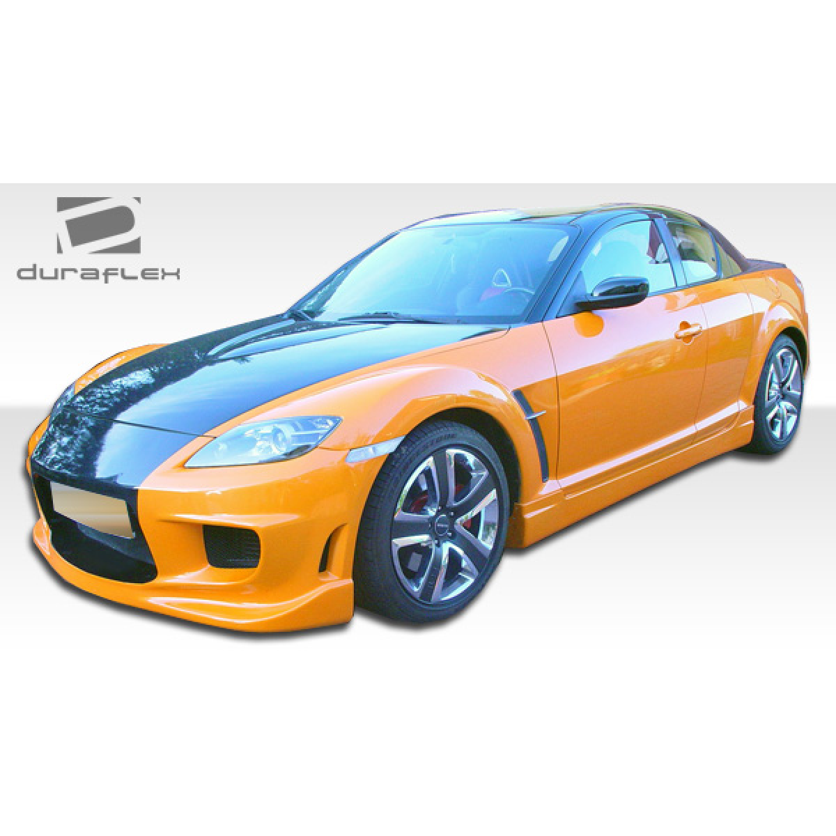 Modify your Mazda RX-8 2004 with our Exterior/Front Bumpers or Lips - Front angle view of a modified Mazda RX-8