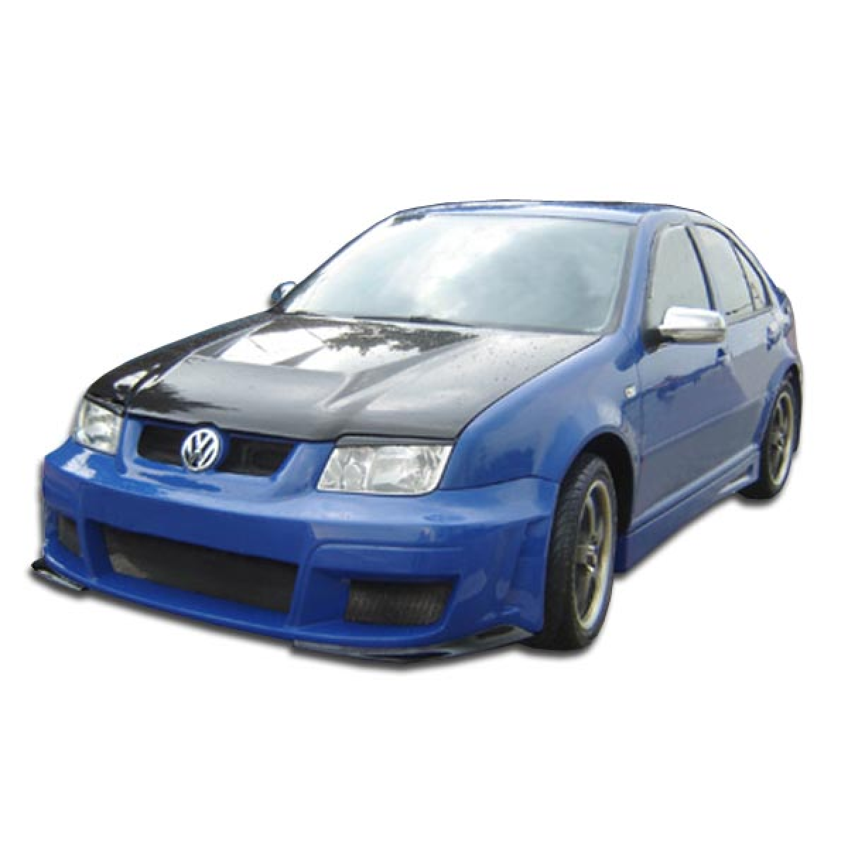 Modify your Volkswagen Jetta 1999 with our Exterior/Front Bumpers or Lips - Slightly angled front view of the vehicle