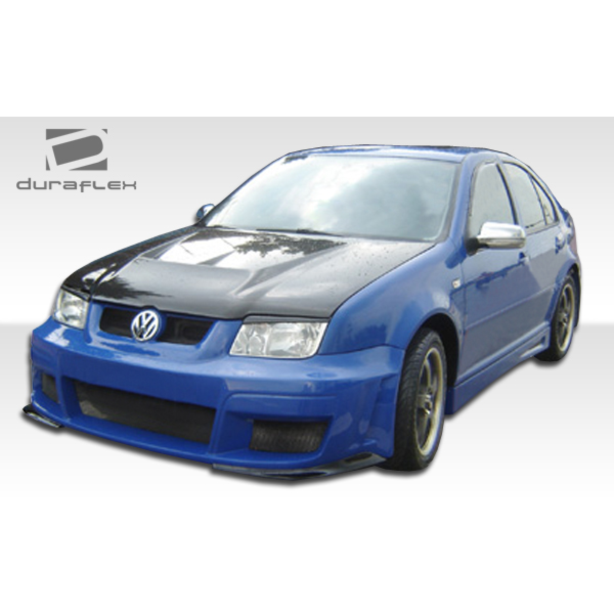 Modify your Volkswagen Jetta 1999 with our Exterior/Complete Body Kits - Front angle of vehicle showing side skirts