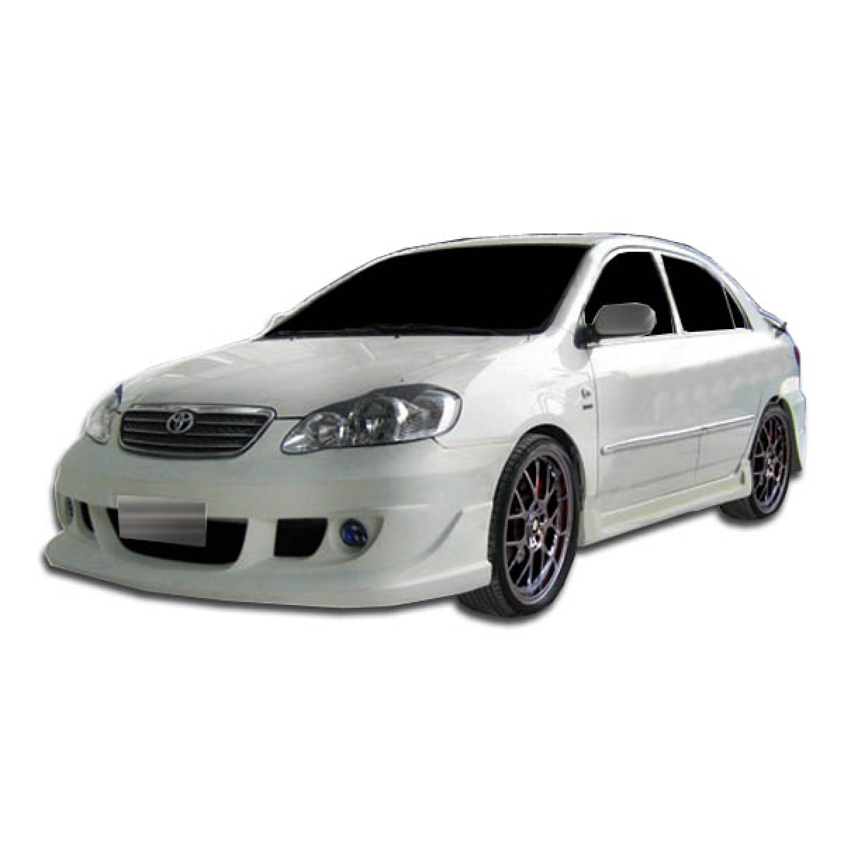 Modify your Toyota Corolla 2003 with our Exterior/Complete Body Kits - Front three quarter angle view of vehicle