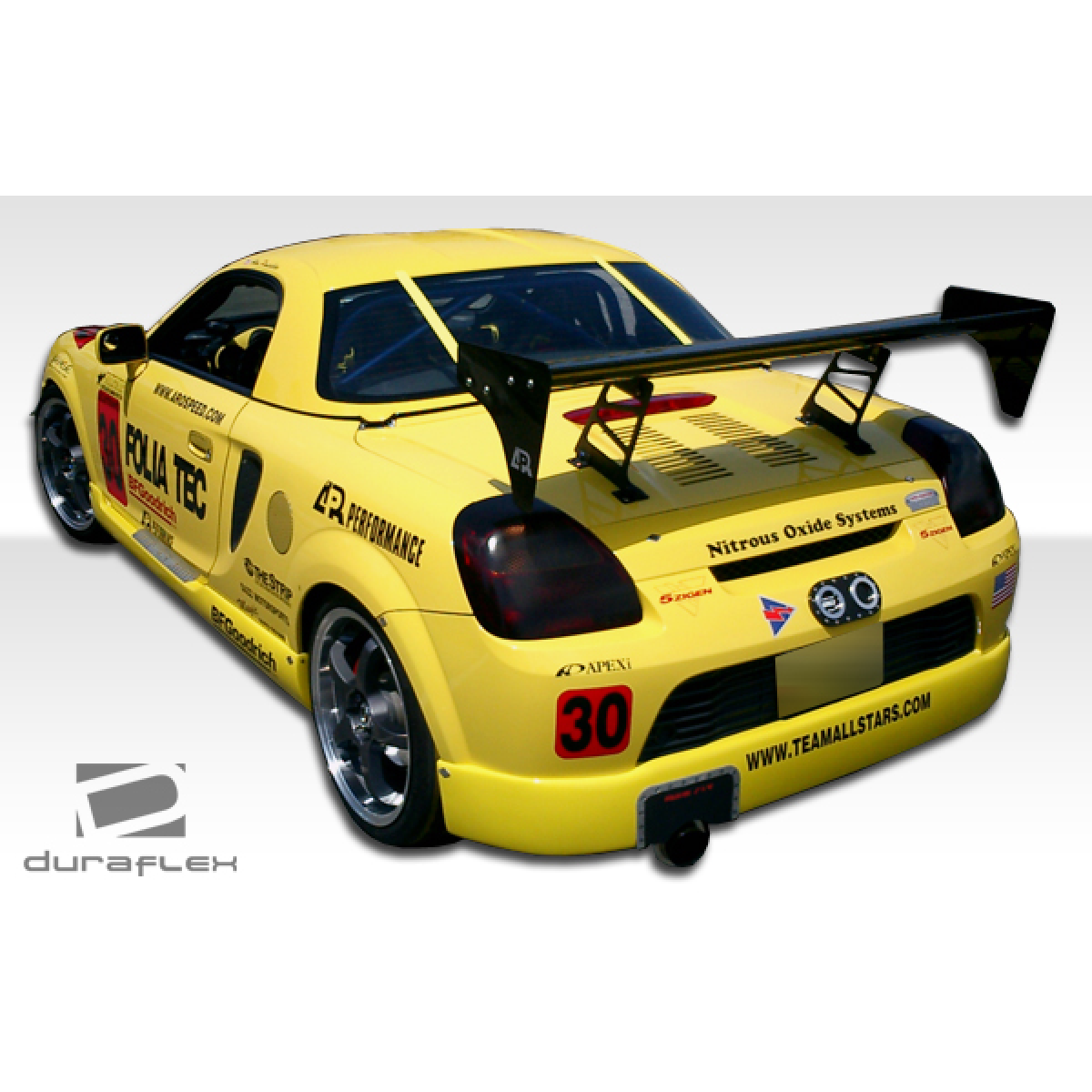 Modify your Toyota MR2 Spyder 2000 with our Exterior/Complete Body Kits - Rear three quarter angle view of a modified MR2