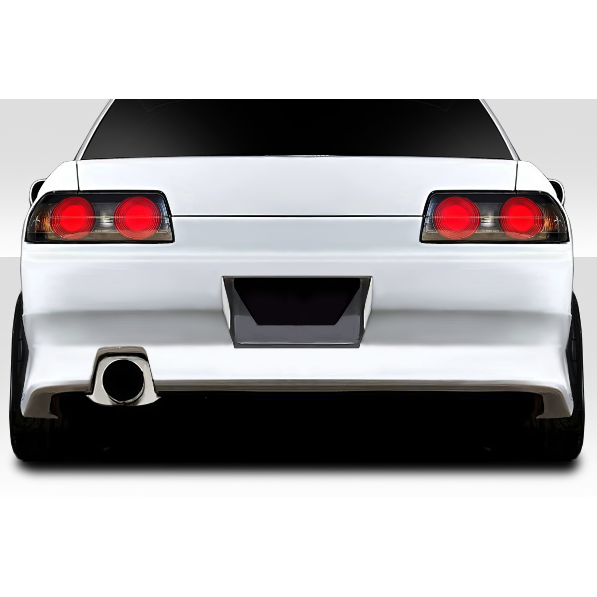 Modify your Nissan Skyline 1989 with our Exterior/Rear Bumpers or Lips - View of rear part from directly behind