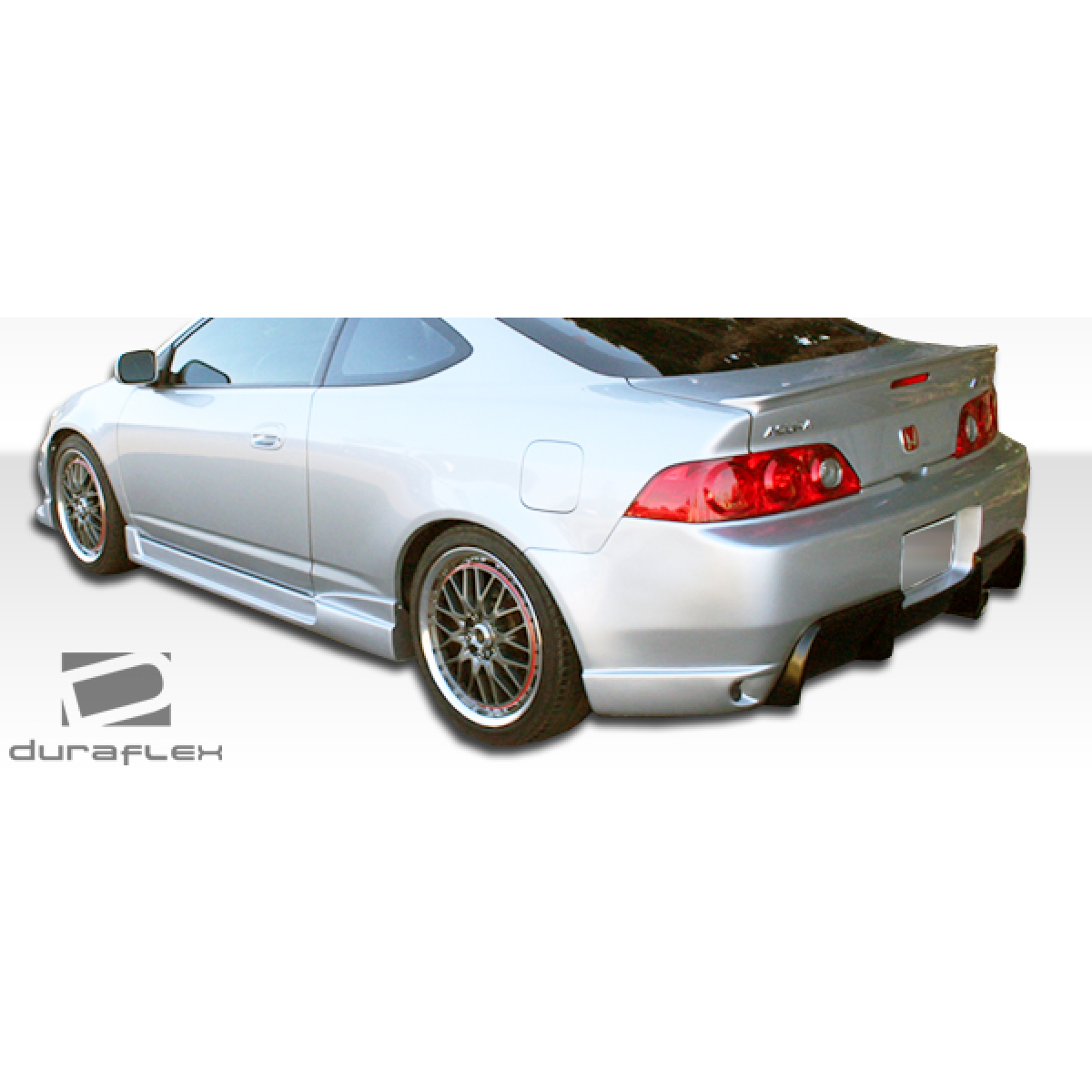 Modify your Acura RSX 2002 with our Exterior/Side Skirts - Angled view showcasing side skirts installation