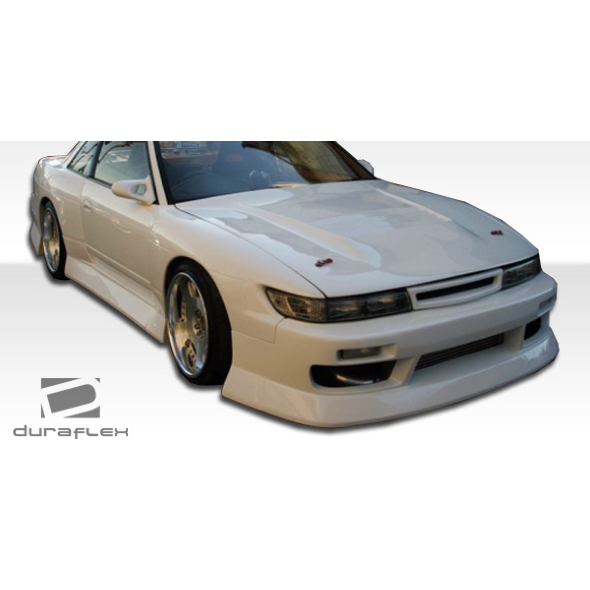 Modify your Nissan Silvia 1989 with our Exterior/Front Bumpers or Lips - Front angle view of a Nissan Silvia S13