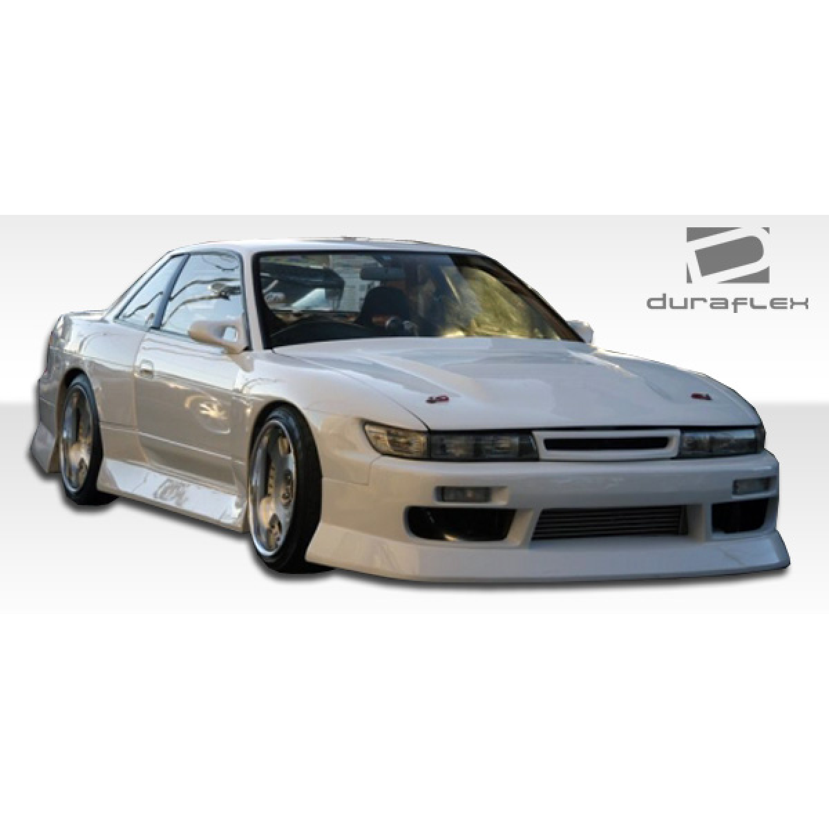 Modify your Nissan Silvia 1989 with our Exterior/Front Bumpers or Lips - Front angle view of the Nissan Silvia S13