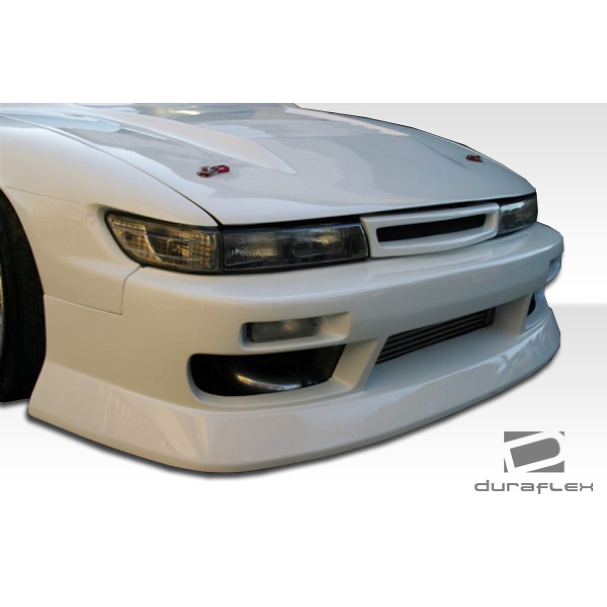 Modify your Nissan Silvia 1989 with our Exterior/Front Bumpers or Lips - Front view angle of the vehicle part