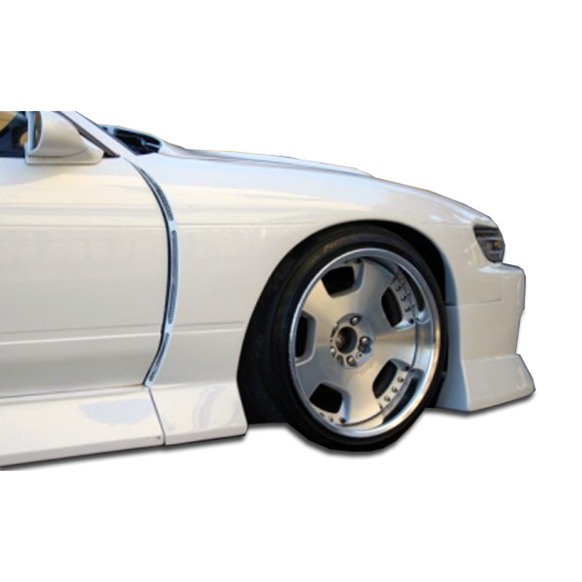 Modify your Nissan Silvia 1989 with our Exterior/Fenders - Angled view of vehicle emphasizing front fender