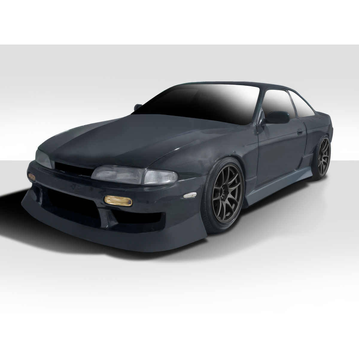 Modify your Nissan 240SX 1995 with our Exterior/Complete Body Kits - Front angle view of a sporty car exterior