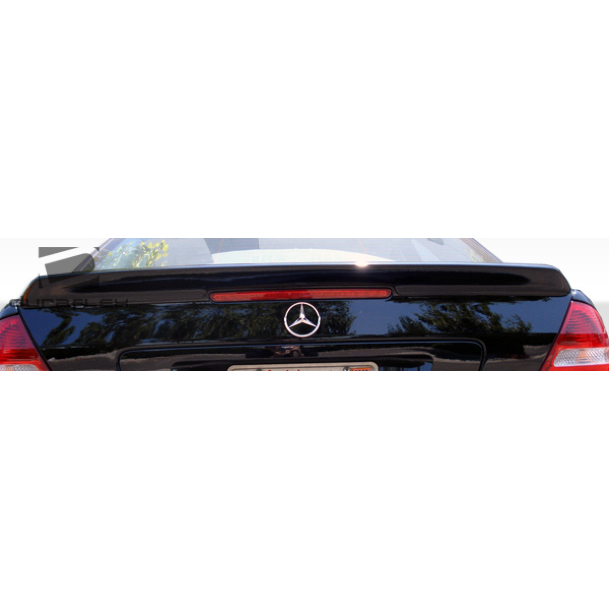 Modify your Mercedes-Benz C230 2001 with our Exterior/Wings - Rear view angle showing trunk lid spoiler