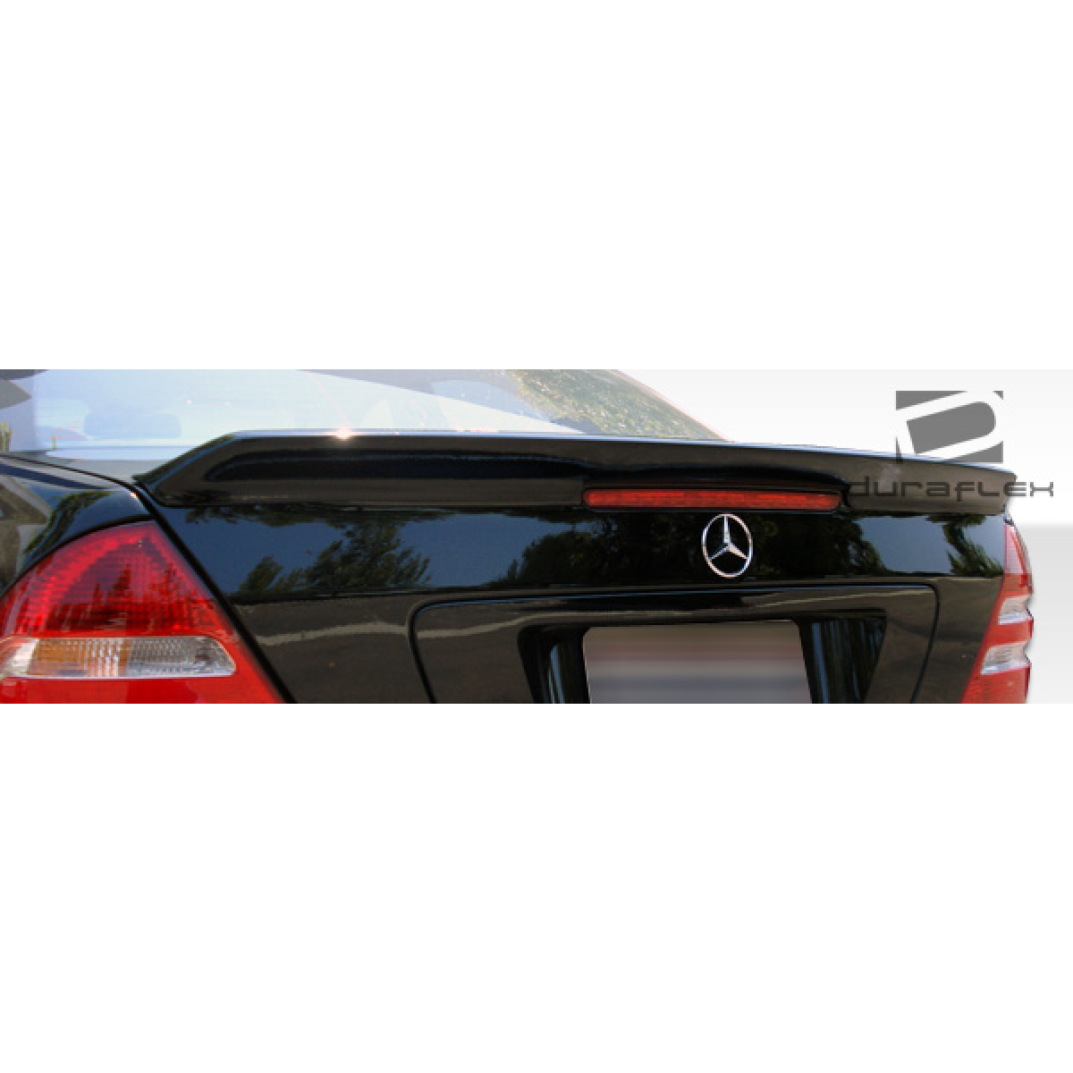 Modify your Mercedes-Benz C230 2001 with our Exterior/Wings - Top rear view angle of the spoiler on vehicle