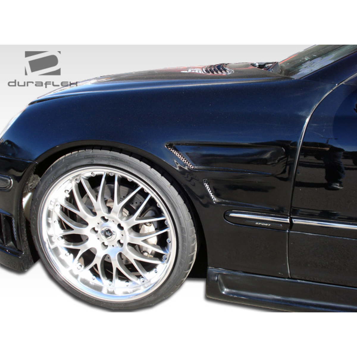 Modify your Mercedes-Benz C230 2001 with our Exterior/Fenders - Angle showing front side fender and wheel