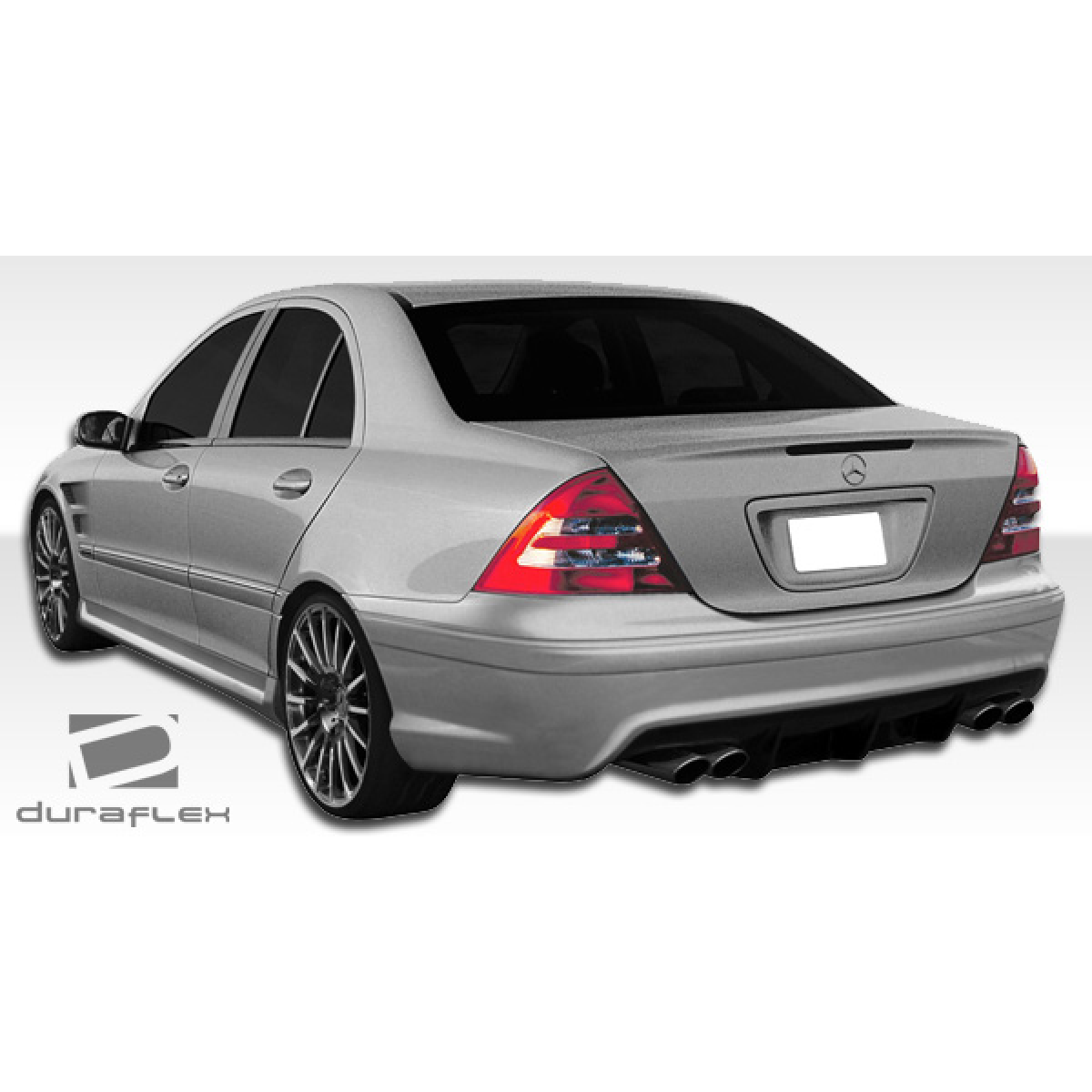 Modify your Mercedes-Benz C230 2001 with our Exterior/Fenders - Rear angle view of a Mercedes-Benz C230