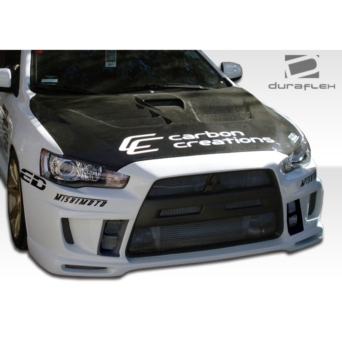 Modify your Mitsubishi Evolution 2008 with our Exterior/Front Bumpers or Lips - Part viewed from a front side angle