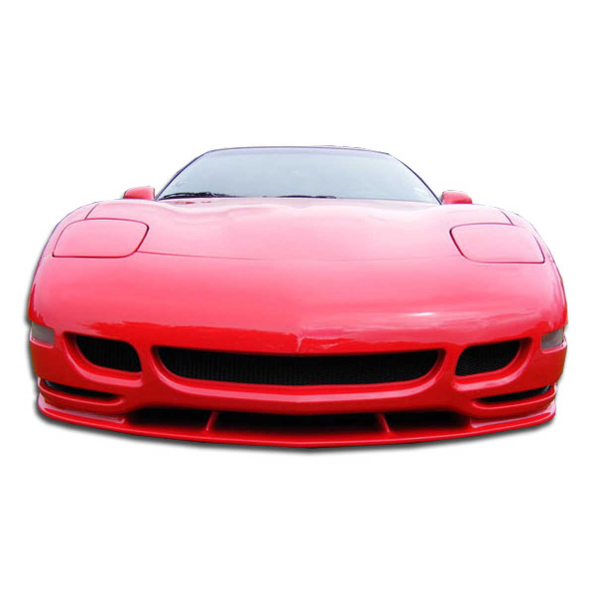 Modify your Chevrolet Corvette 1997 with our Exterior/Front Bumpers - Front view of a red Chevrolet Corvette C5