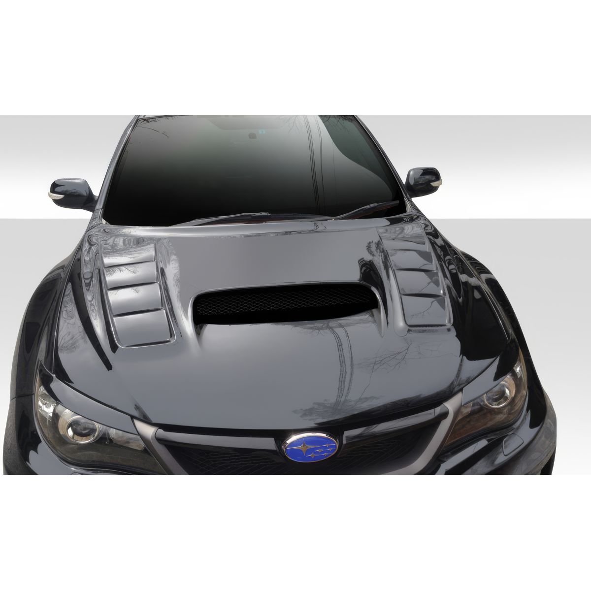 Modify your Subaru Impreza 2008 with our Exterior/Hoods - Front view of hood at a slight downward angle