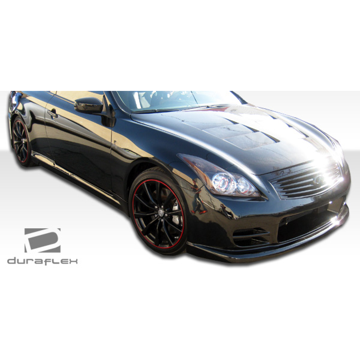 Modify your Infiniti G37 2008 with our Exterior/Complete Body Kits - Angled view of the front bumper on a vehicle