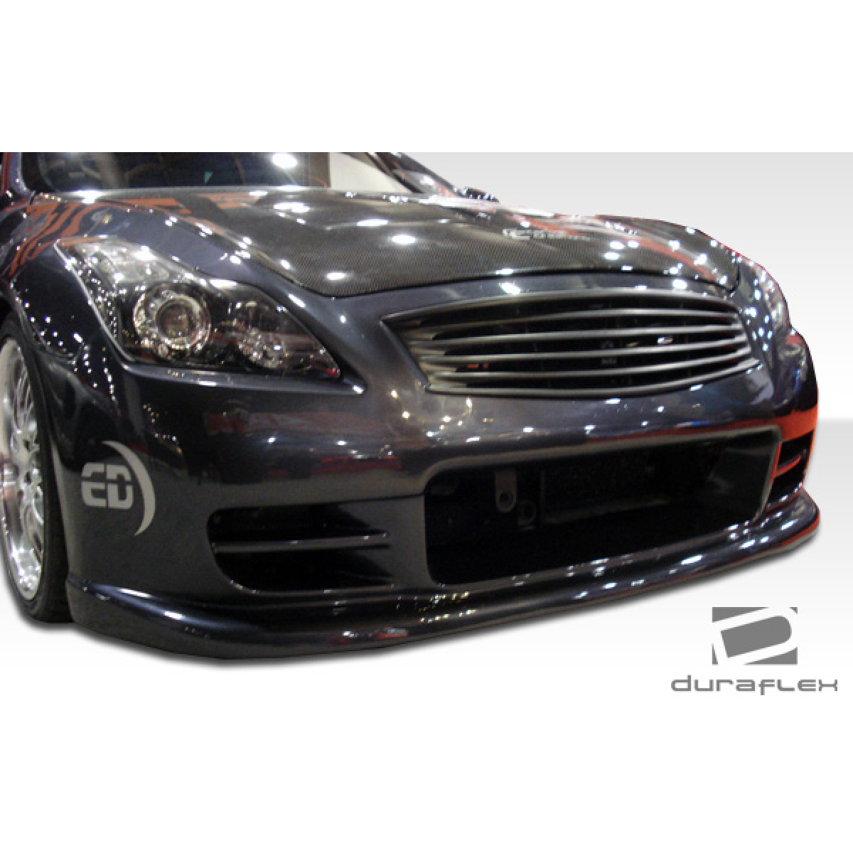 Modify your Infiniti G37 2008 with our Exterior/Complete Body Kits - Front view of vehicle showing front bumper angle