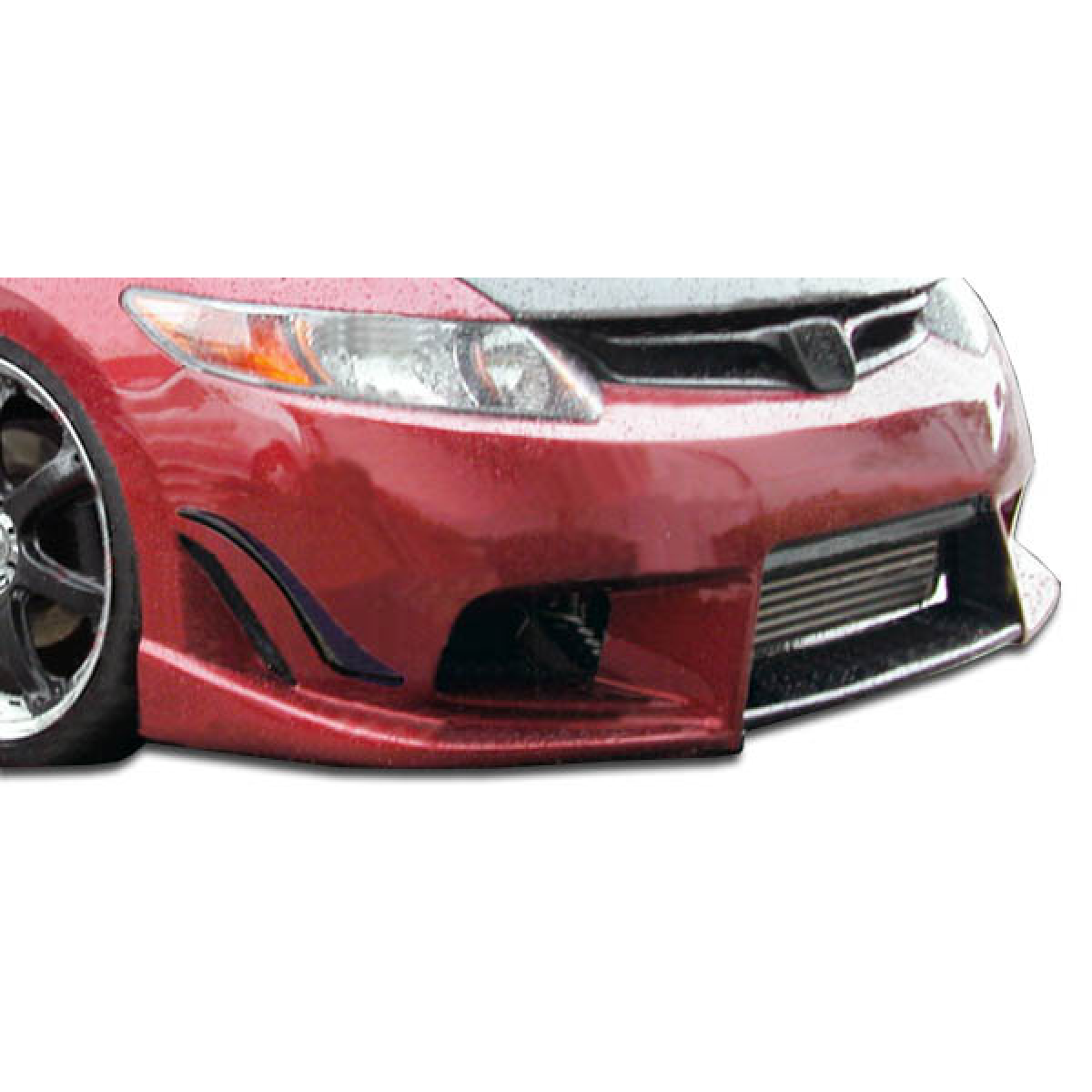 Modify your Honda Civic 2006 with our Exterior/Complete Body Kits - Angled view from low side showing front bumper