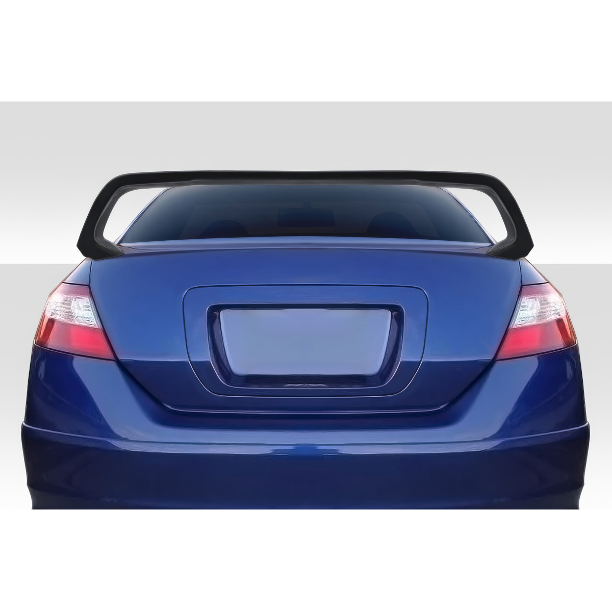 Modify your Honda Civic 2006 with our Exterior/Complete Body Kits - Rear view of vehicle showing wing angle