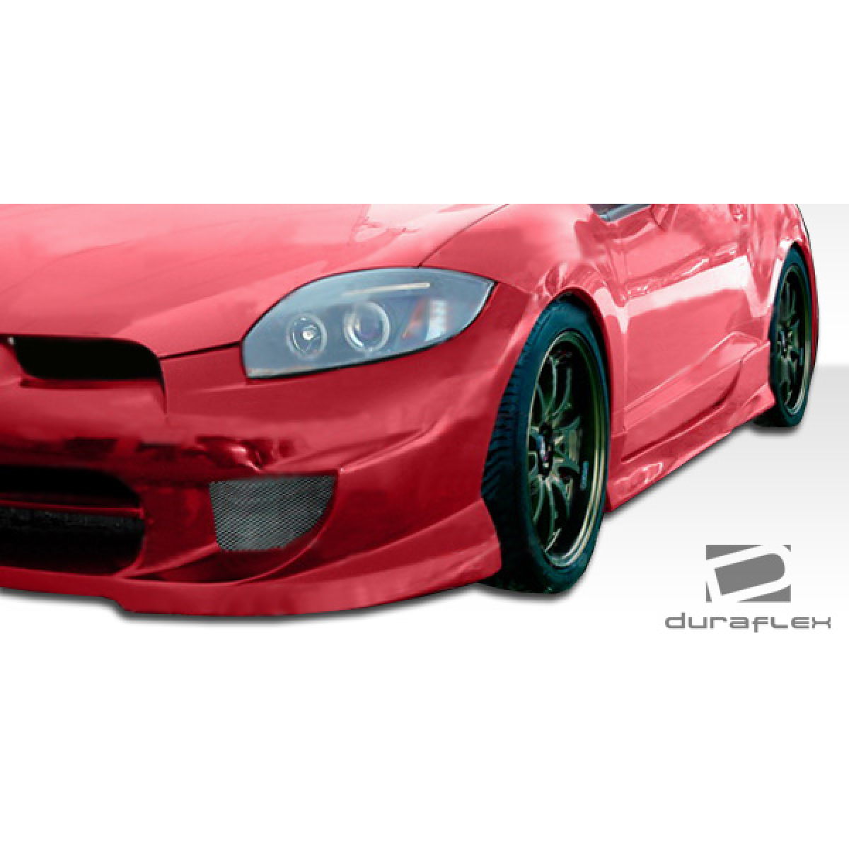 Modify your Mitsubishi Eclipse 2006 with our Exterior/Side Skirts - Image at a low angle focusing on the side skirts