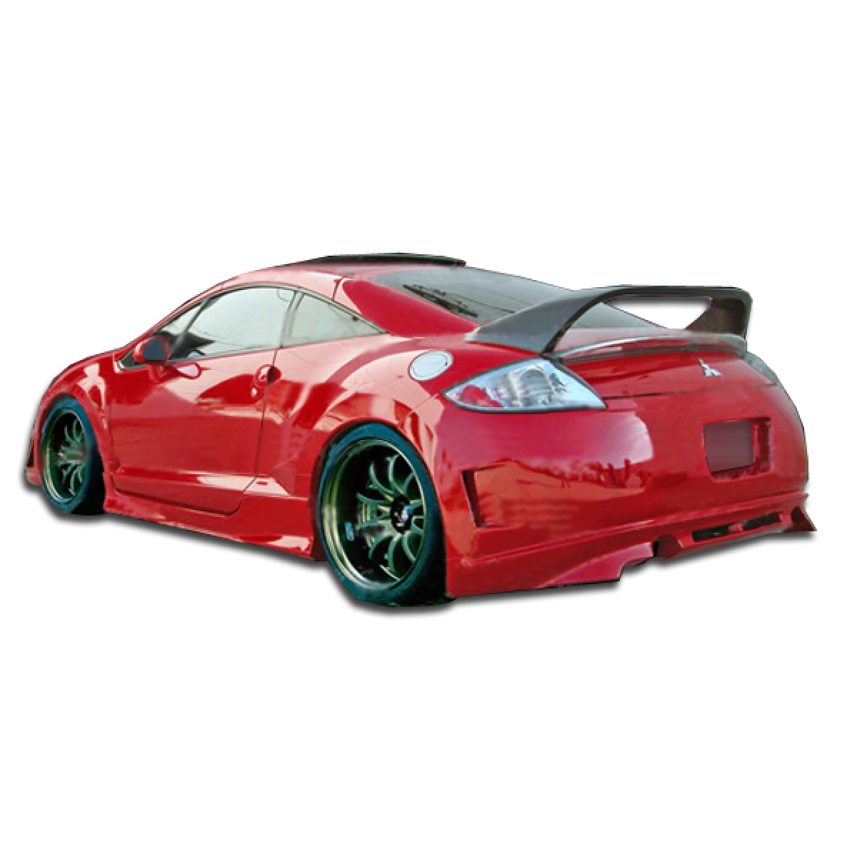 Modify your Mitsubishi Eclipse 2006 with our Exterior/Rear Bumpers or Lips - Viewed from the rear at a slight angle