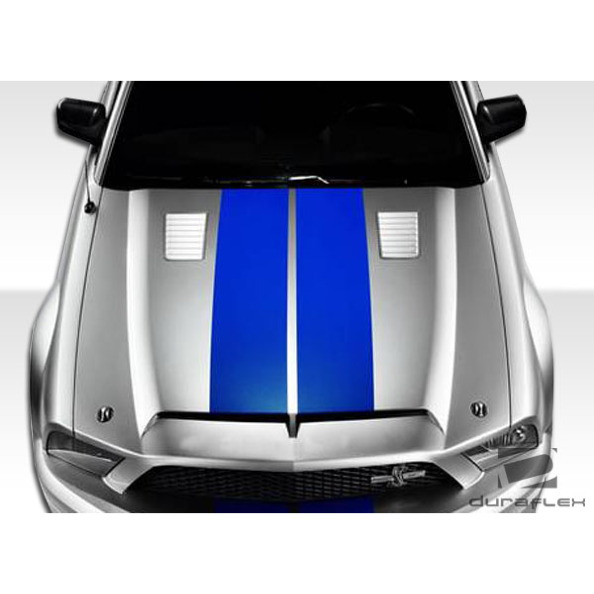 Modify your Ford Mustang 2005 with our Exterior/Hoods - Top down view of the vehicle hood