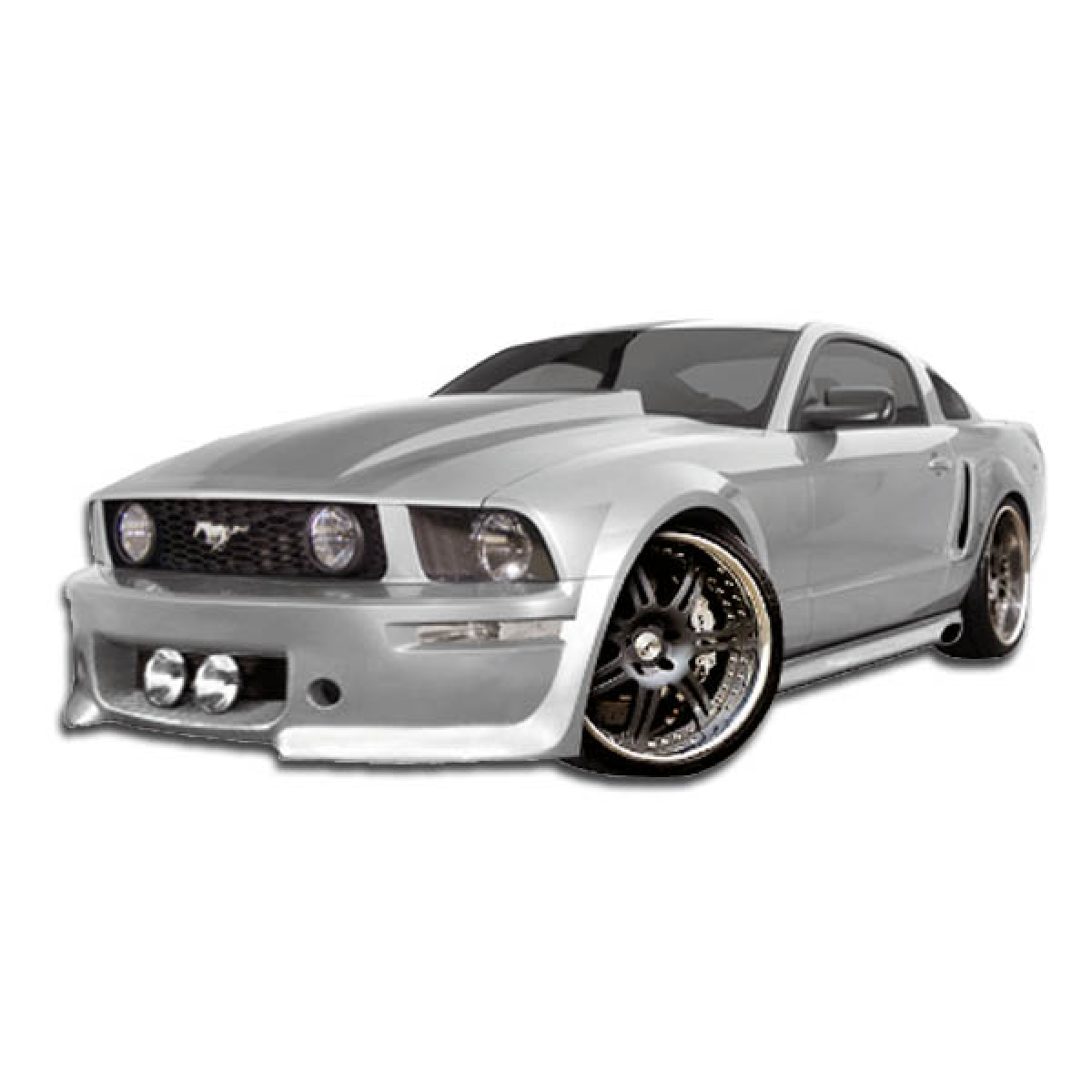 Modify your Ford Mustang 2005 with our Exterior/Complete Body Kits - Front angle view of the car with a sporty design