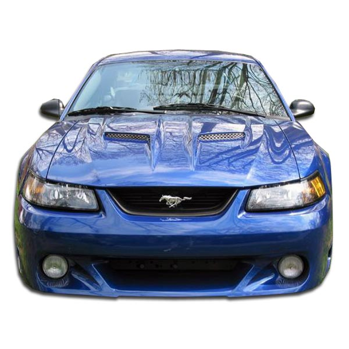 Modify your Ford Mustang 1999 with our Exterior/Front Bumpers or Lips - Front view of vehicle part at eye level